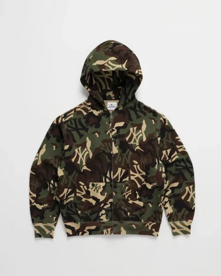 Madhappy New York Yankees Camo Full Zip Hoodie